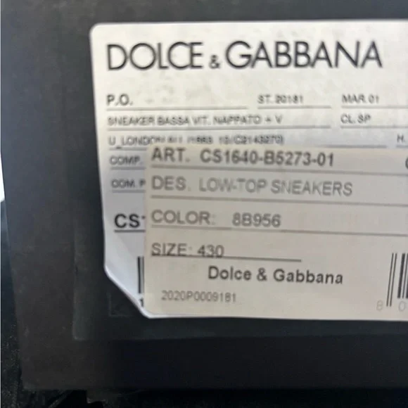 Dolce & Gabbana Men's Black and Gold Sneakers - Picture 8 of 8